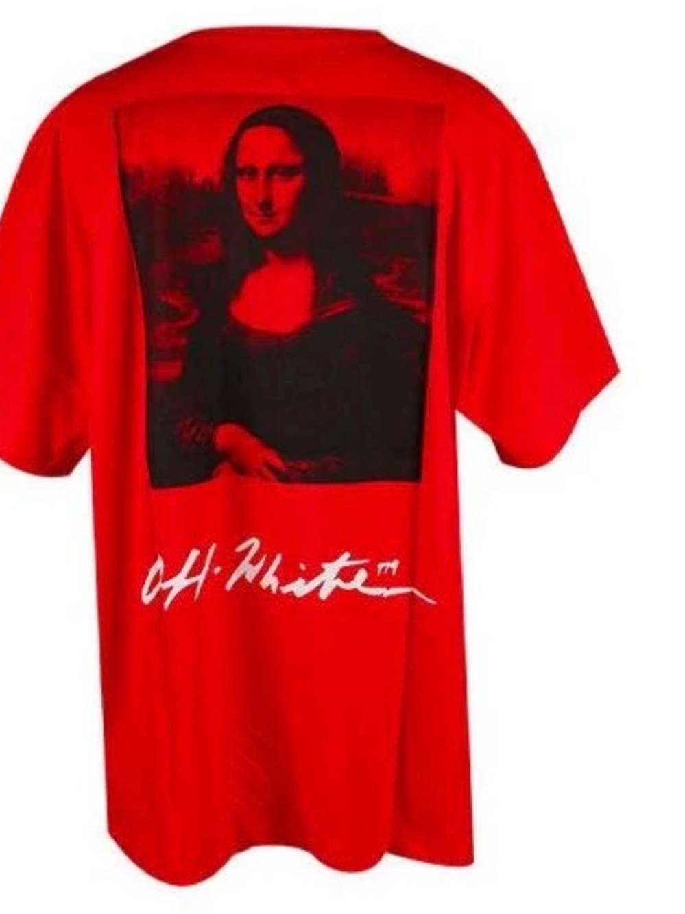 Off-White Red Black Mona Lisa Graphic Tee